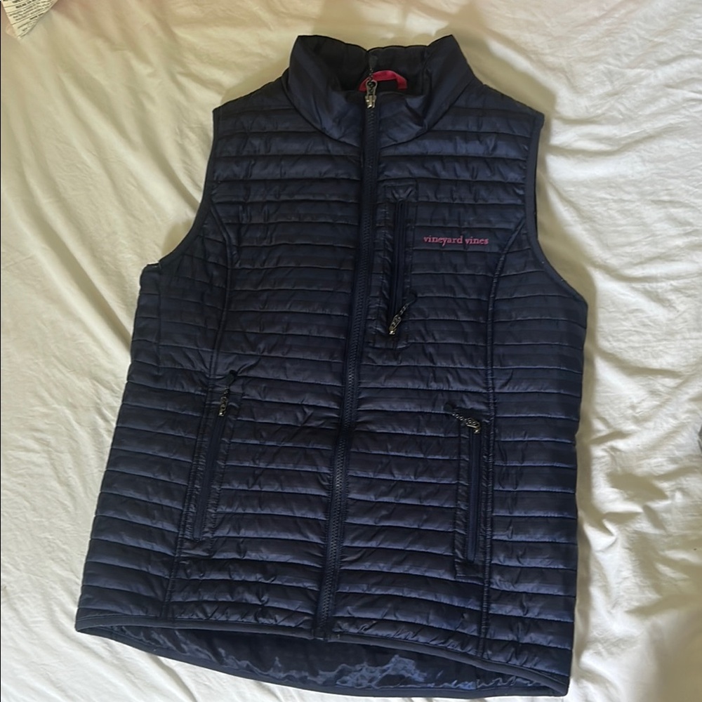 Vineyard Vines Women's Dark Blue Quilted Vest
